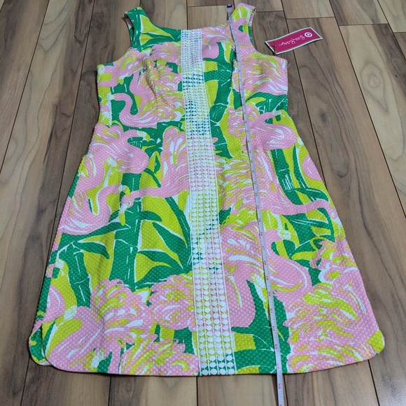 NWT! Lilly Pulitzer Target Flamingo Fan Dance Shift Dress Size 6 - Picture 5 of 15